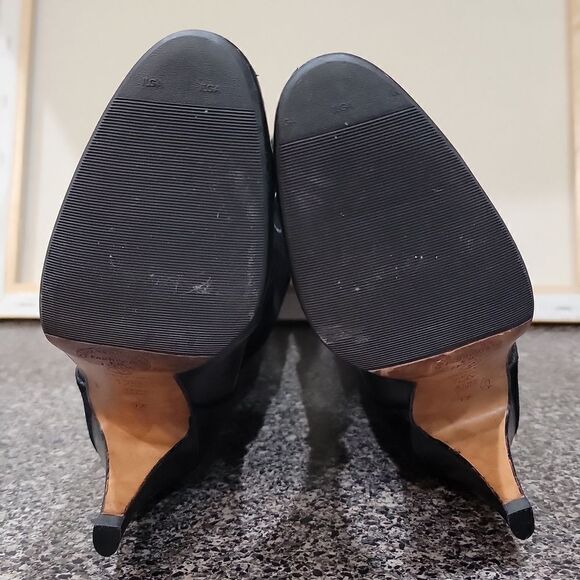 Rare Vintage Balizza Italy Pollini Leather High Heel Round Toe Boots Size 37 - Picture 9 of 13